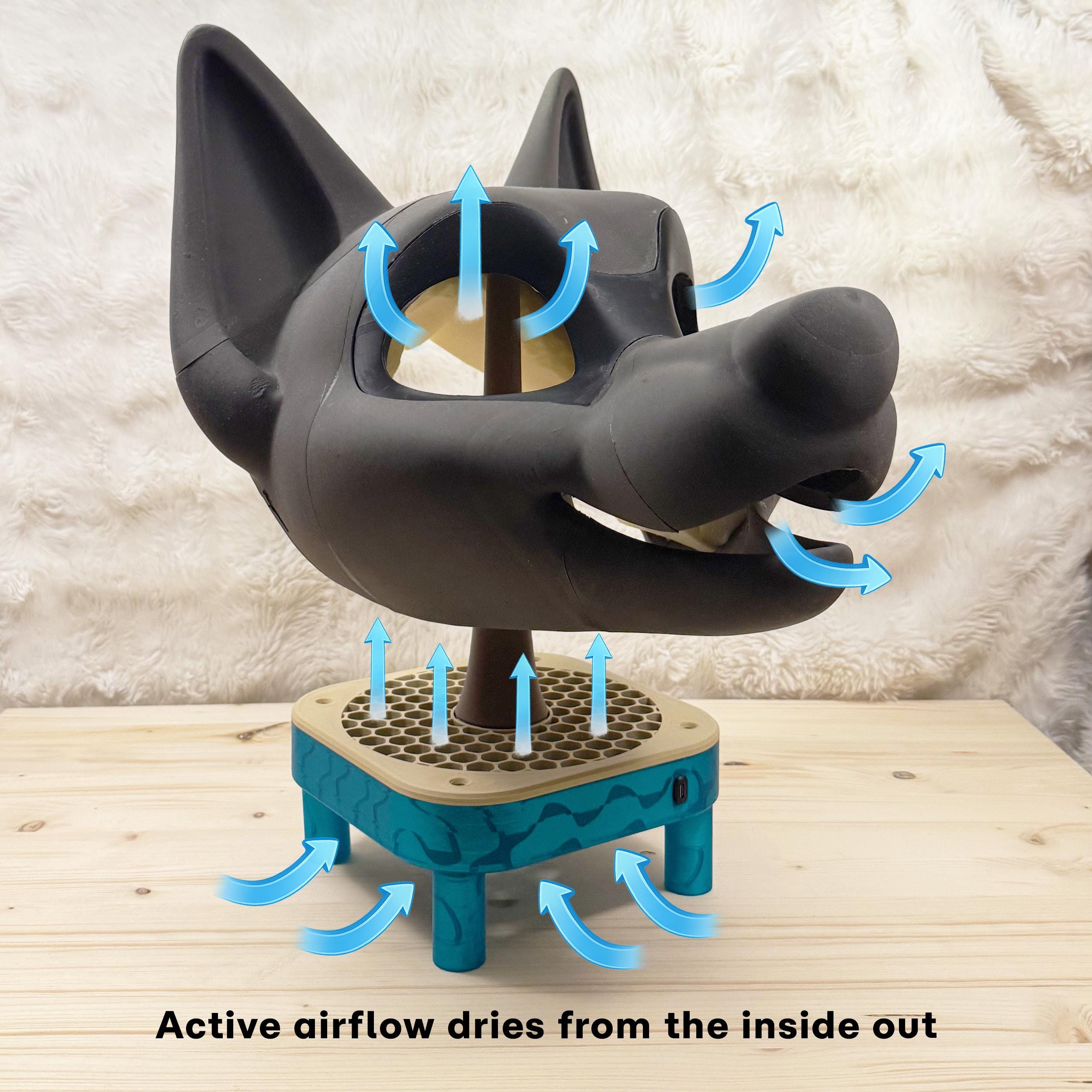 USB Fursuit Head Dryer & Stand